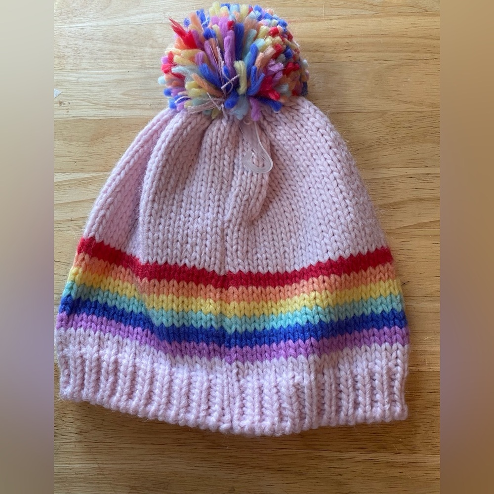 Disney Pink and Red Knit Hat with Pom-Pom - Picture 3 of 3